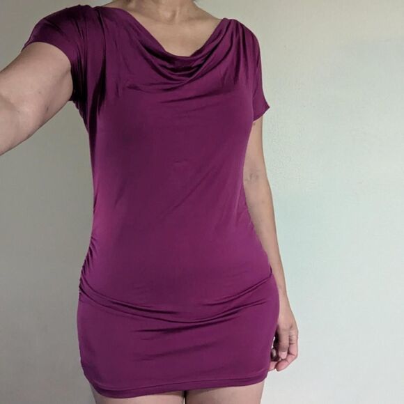 Banana-republic Women's small dark pink Purple Tunic / Micro mini dress - Picture 1 of 6